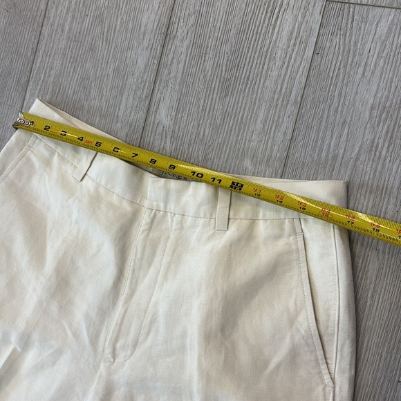 J. Crew Wide Leg Linen Cotton Blend Bone White size 33/30 - Picture 8 of 11